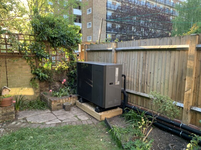 Heat pump mounted in location
