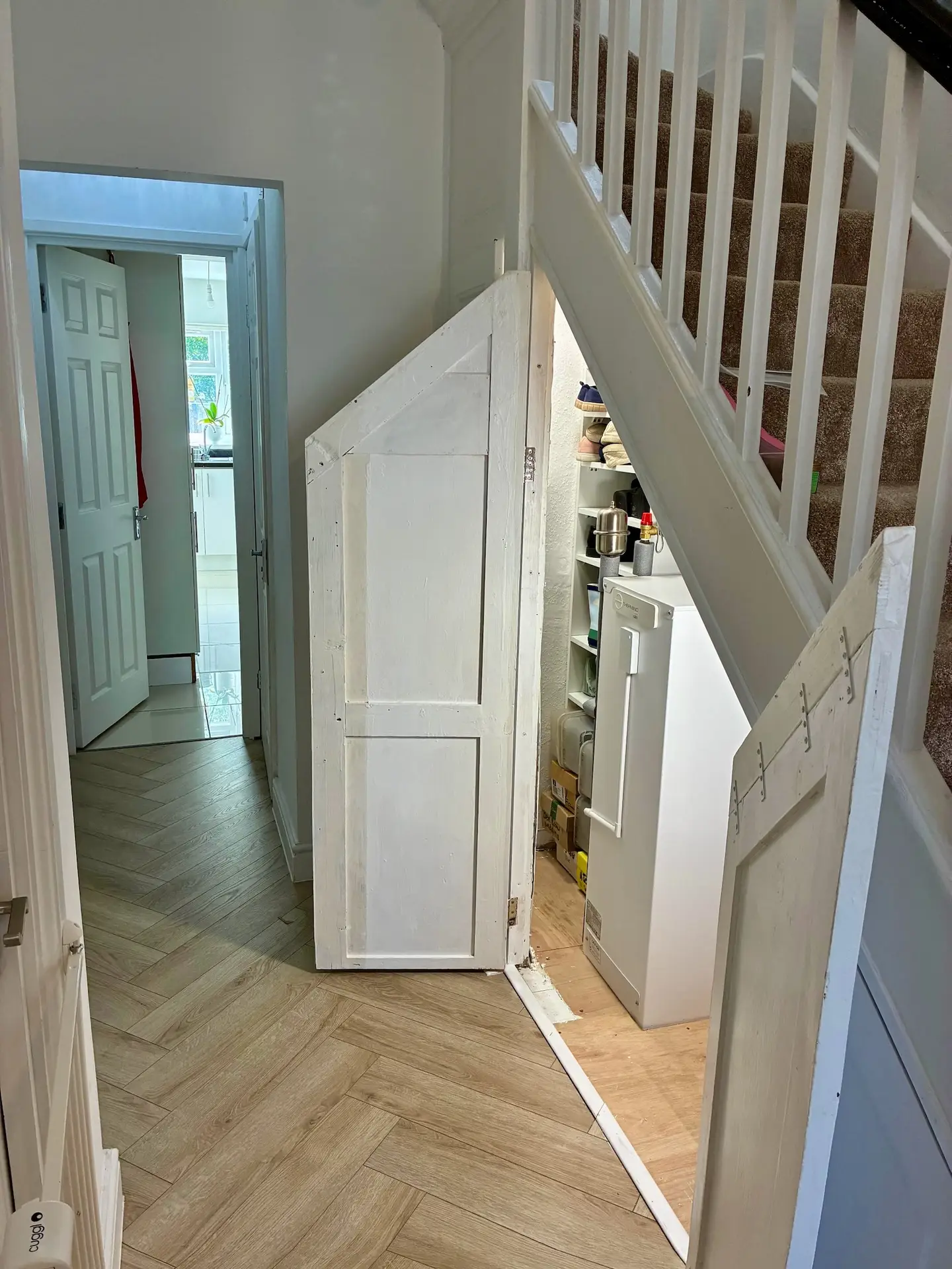 Sunamp in location under stairs