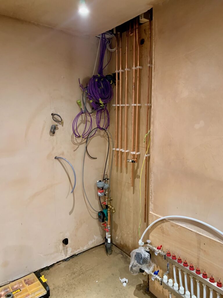Pipework to rest of house fitted