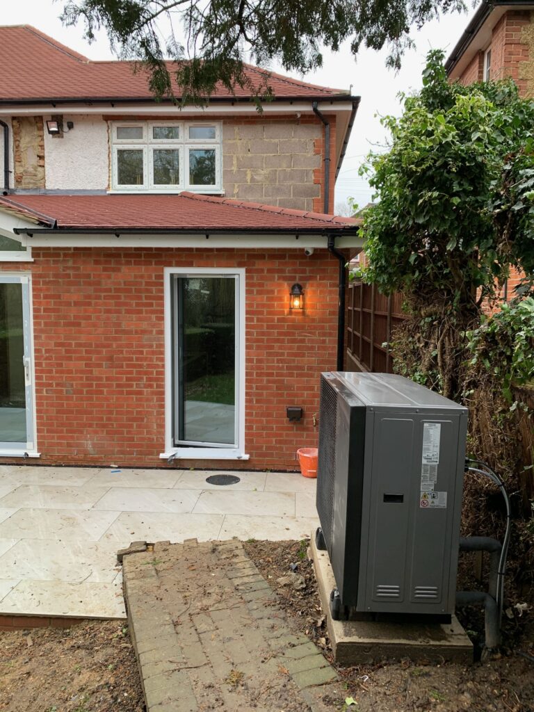 Heat pump in location
